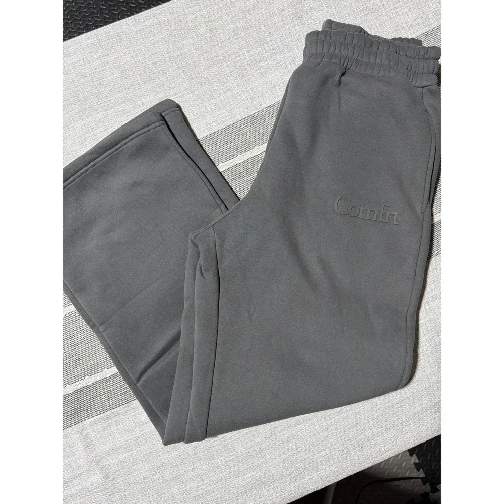 Comfort Brand‎ Mens Gray Wide Leg Sweatpants Elastic Waist Lounge Pants Small